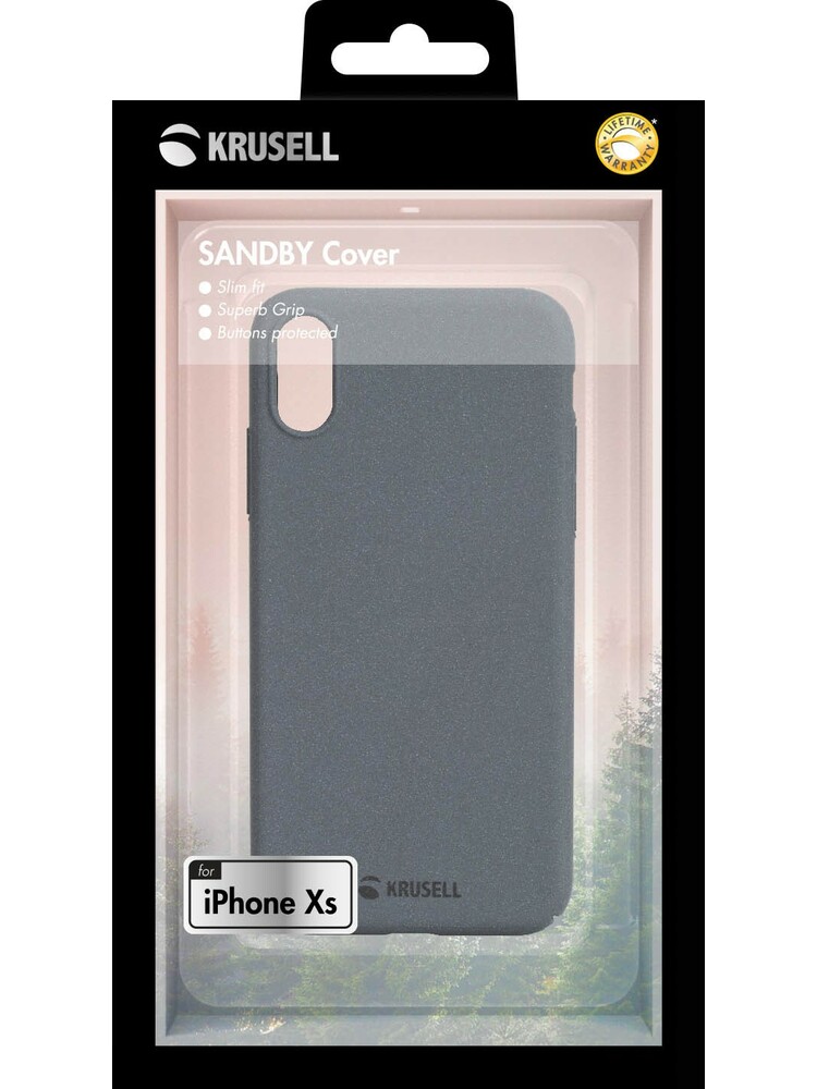 Krusell Sandby Cover Apple iPhone XS stone