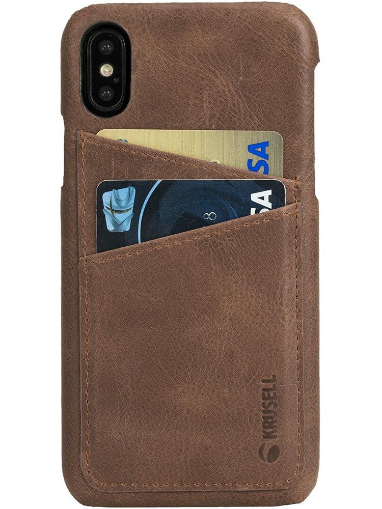 Krusell Sunne 2 Card Cover Apple iPhone X vintage cognac (61104)