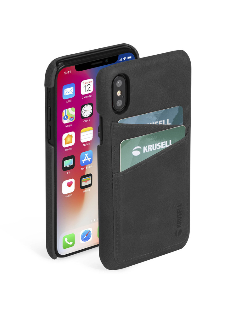 Krusell Sunne 2 Card Cover Apple iPhone XS Max vintage black