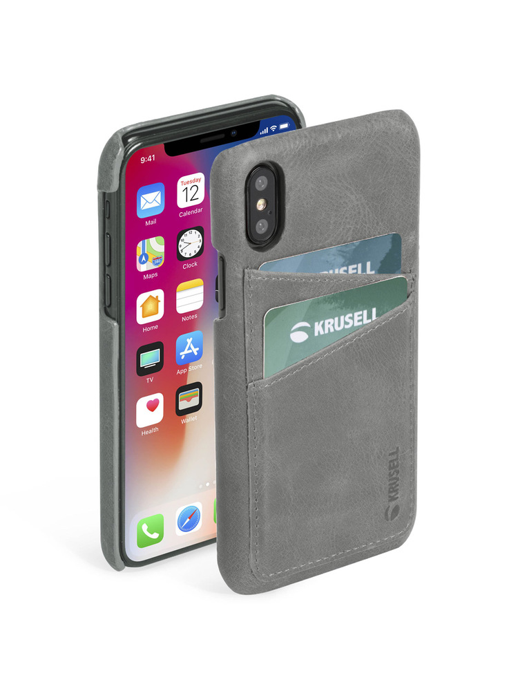 Krusell Sunne 2 Card Cover Apple iPhone XS Max vintage grey