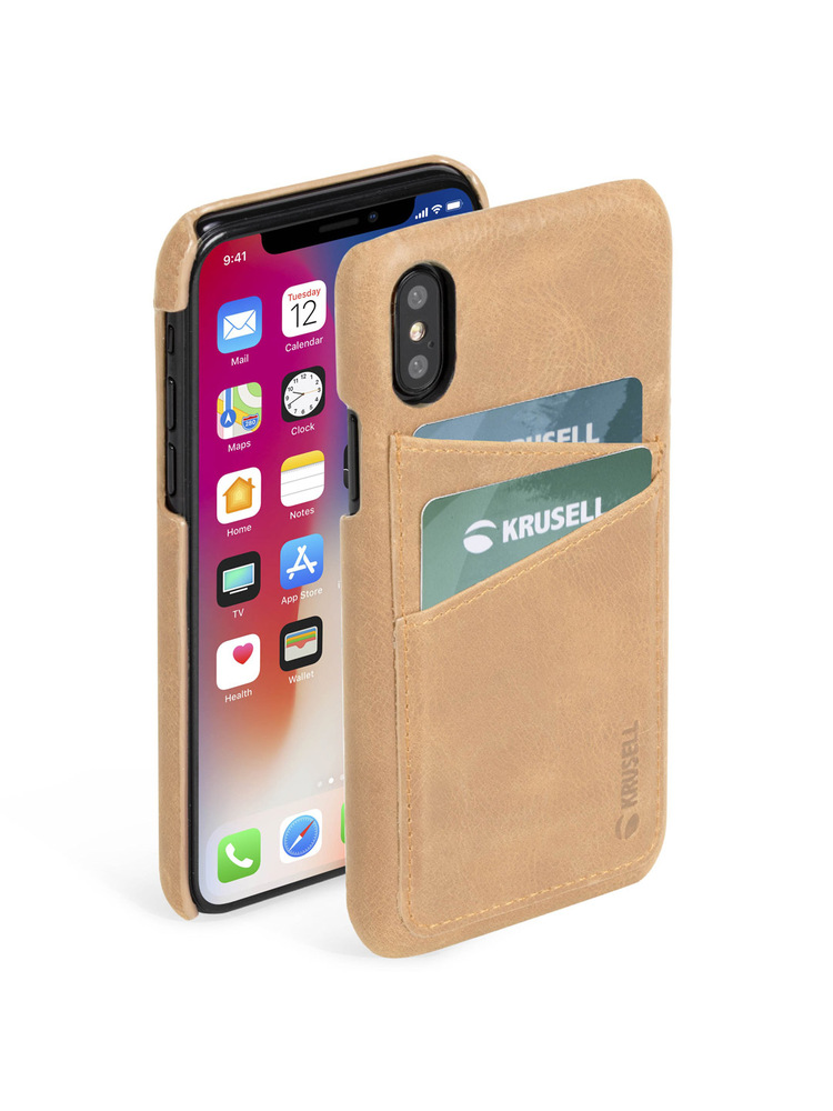Krusell Sunne 2 Card Cover Apple iPhone XS Max vintage nude