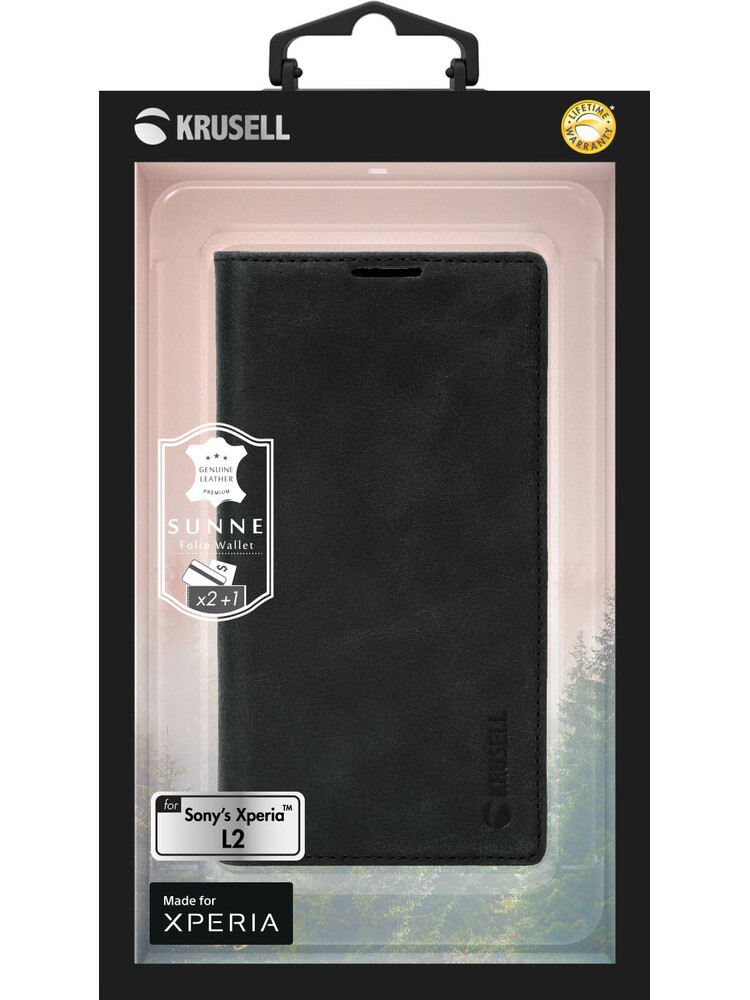 Krusell Sunne 2 Card Foliowallet Sony Xperia L2 vintage black