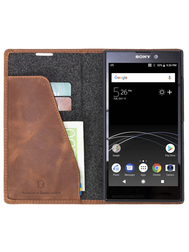 Krusell Sunne 2 Card Foliowallet Sony Xperia L2 vintage cognac