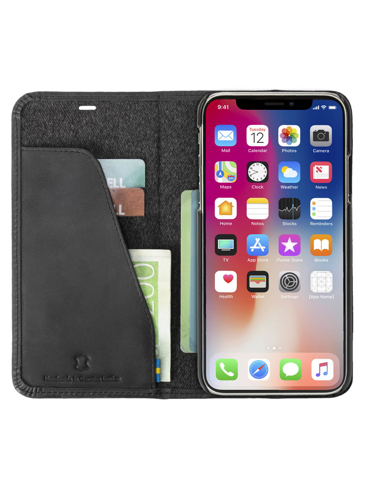 Krusell Sunne 4 Card FolioWallet Apple iPhone XS Max vintage black
