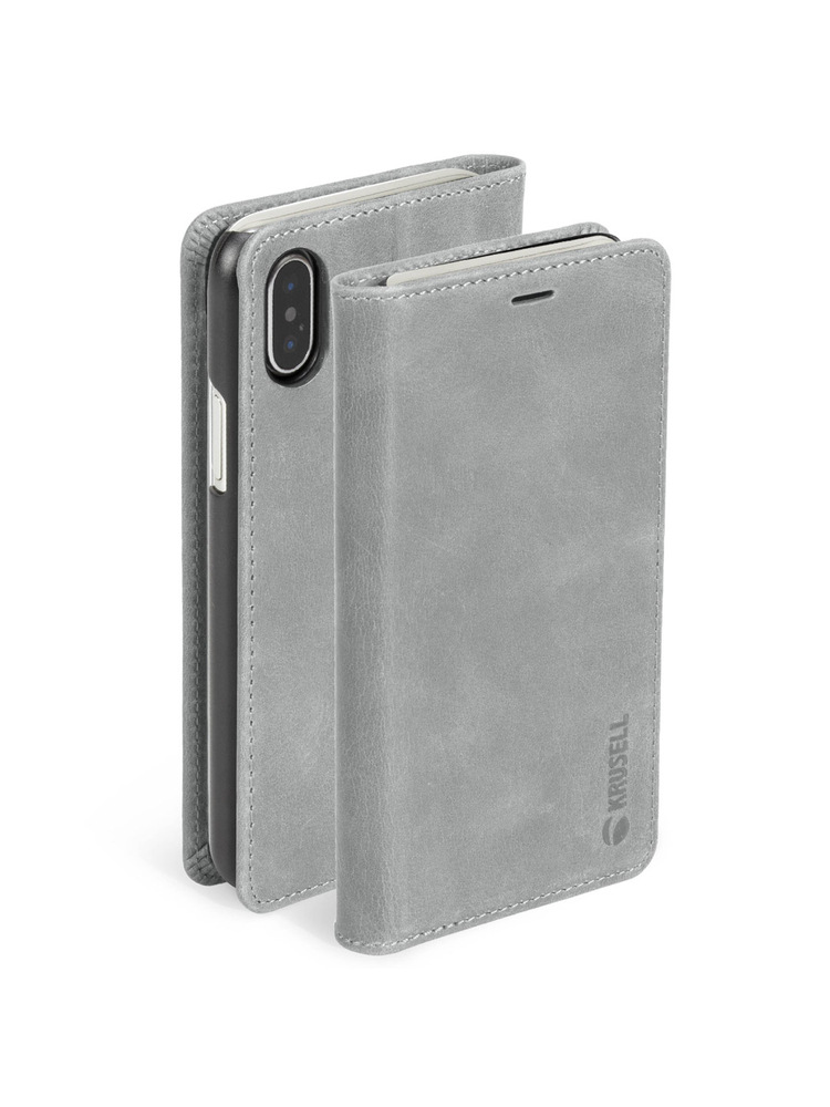 Krusell Sunne 4 Card FolioWallet Apple iPhone XS Max vintage grey