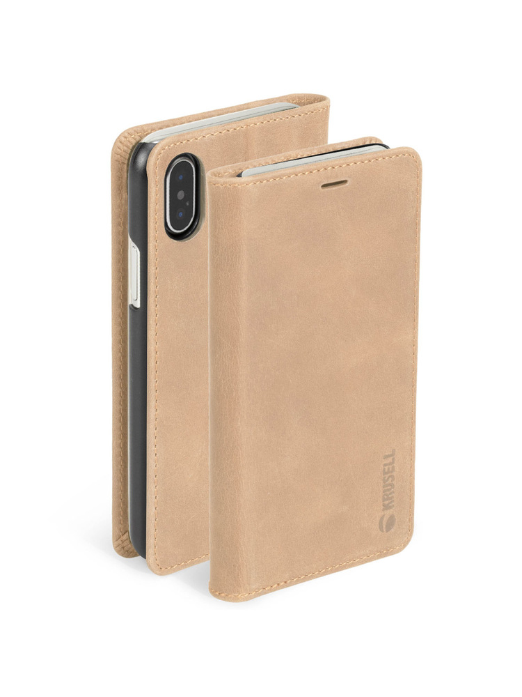 Krusell Sunne 4 Card FolioWallet Apple iPhone XS Max vintage nude