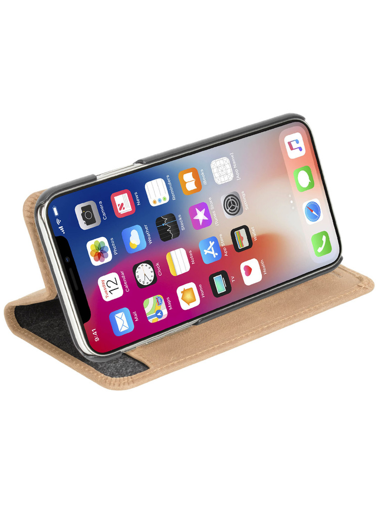Krusell Sunne 4 Card FolioWallet Apple iPhone XS Max vintage nude