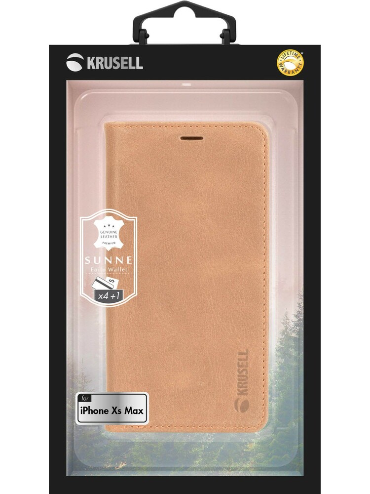 Krusell Sunne 4 Card FolioWallet Apple iPhone XS Max vintage nude