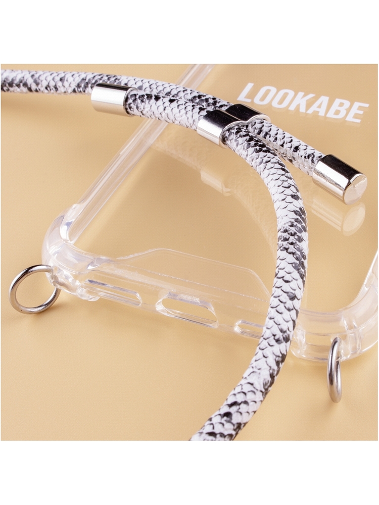 Lookabe Necklace Snake Edition iPhone X/Xs silver snake loo018