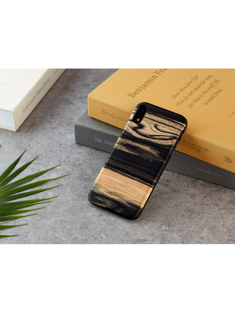 MAN&WOOD SmartPhone case iPhone XR white ebony black