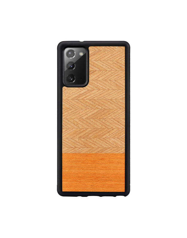 MAN&WOOD case for Galaxy Note 20 herringbone arancia black