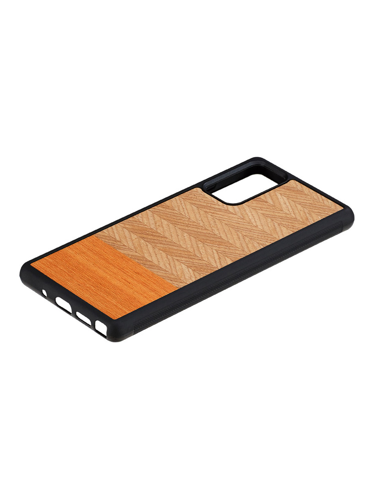 MAN&WOOD case for Galaxy Note 20 herringbone arancia black