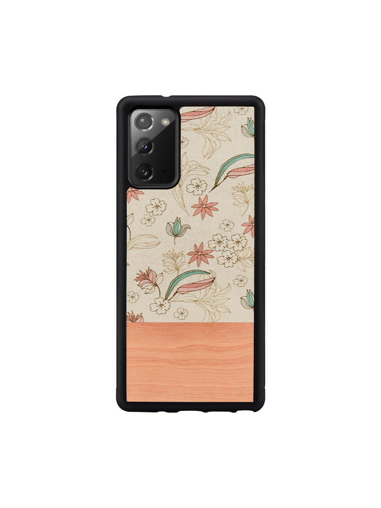 MAN&WOOD case for Galaxy Note 20 pink flower black