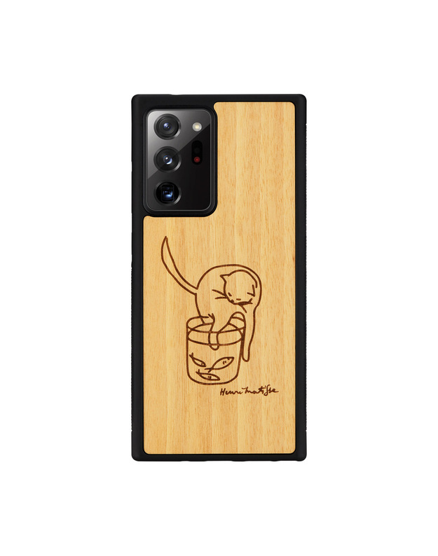 MAN&WOOD case for Galaxy Note 20 Ultra cat with fish
