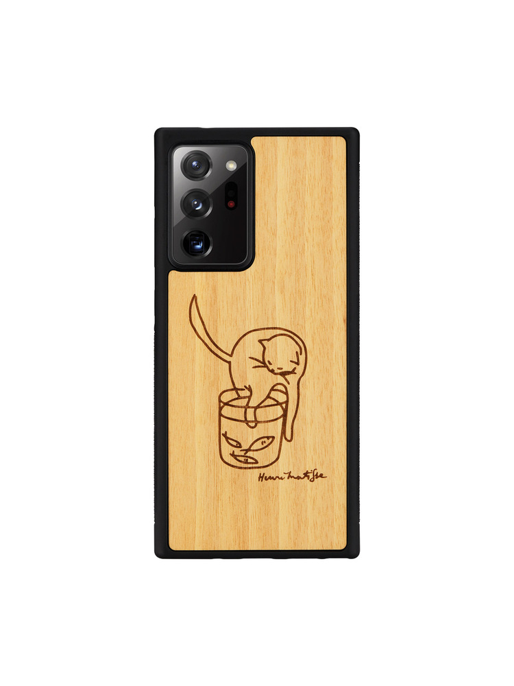 MAN&WOOD case for Galaxy Note 20 Ultra cat with fish