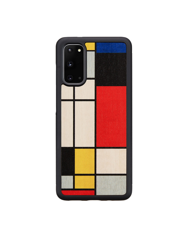 MAN&WOOD case for Galaxy S20 mondrian wood black