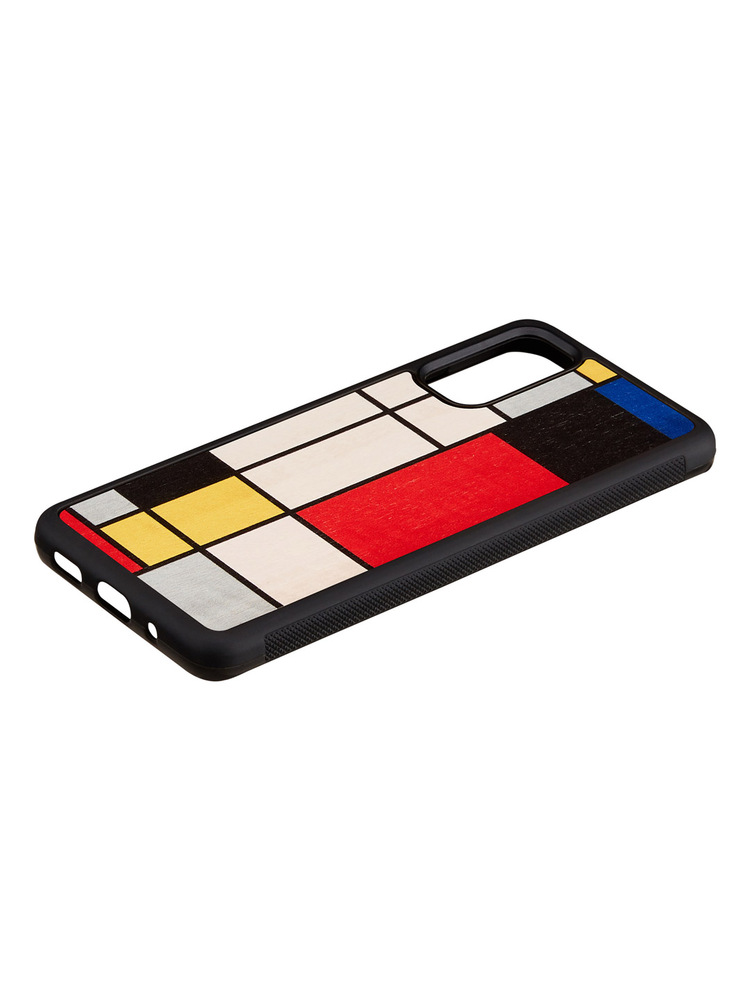 MAN&WOOD case for Galaxy S20 mondrian wood black