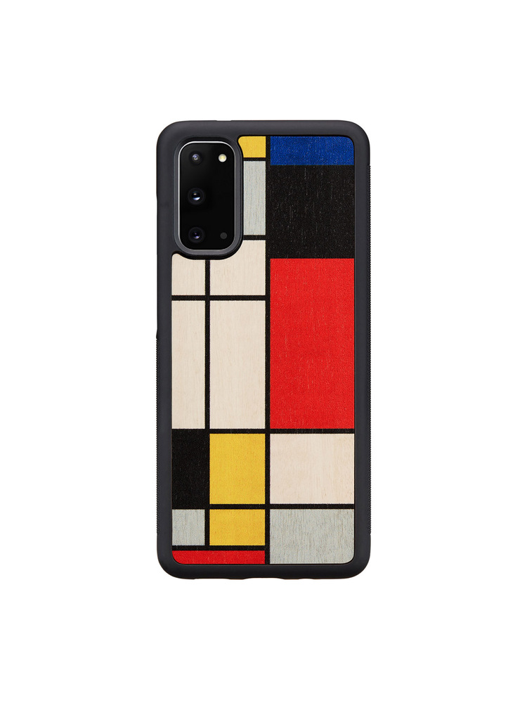 MAN&WOOD case for Galaxy S20 mondrian wood black