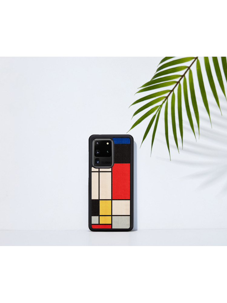 MAN&WOOD case for Galaxy S20 Ultra mondrian wood black