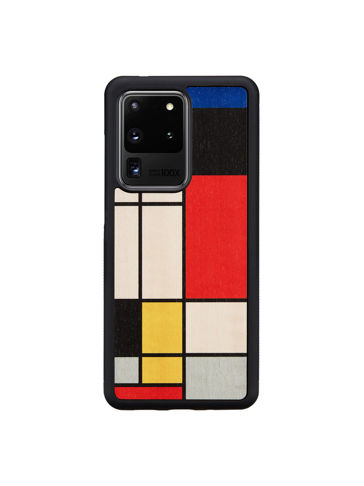 MAN&WOOD case for Galaxy S20 Ultra mondrian wood black