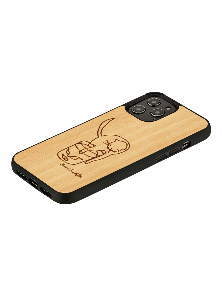 MAN&WOOD case for iPhone 12 Pro Max cat with red fish