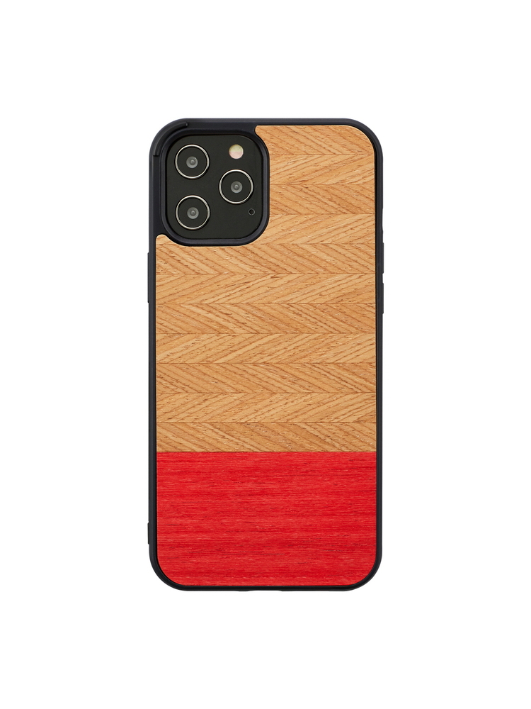 MAN&WOOD case for iPhone 12 Pro Max herringbone azalea black