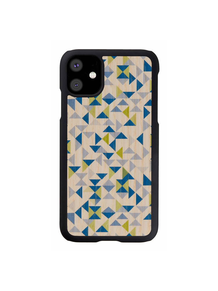 MAN&WOOD SmartPhone case iPhone 11 blue triangle black