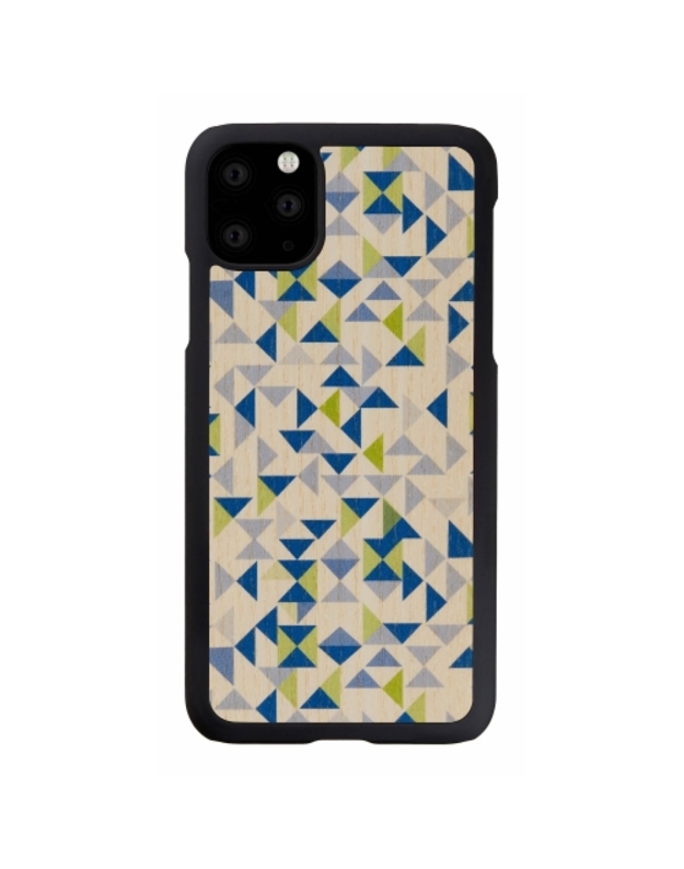 MAN&WOOD SmartPhone case iPhone 11 Pro Max blue triangle black