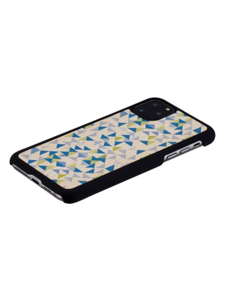 MAN&WOOD SmartPhone case iPhone 11 Pro Max blue triangle black