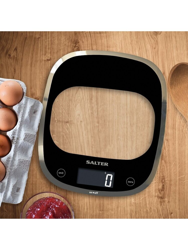 Salter 1050 BKDR Curve Glass Electronic Digital Kitchen Scales