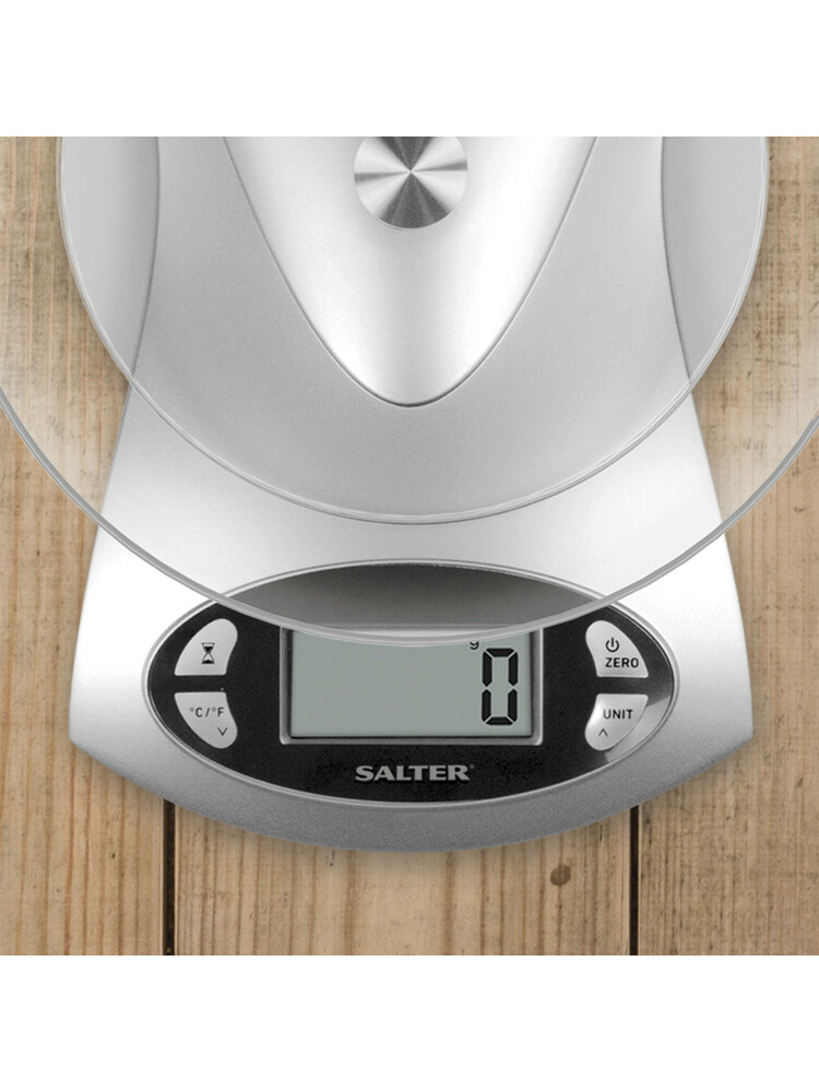 Salter 1069 SVDR 5KG Electronic Kitchen Scale - Silver