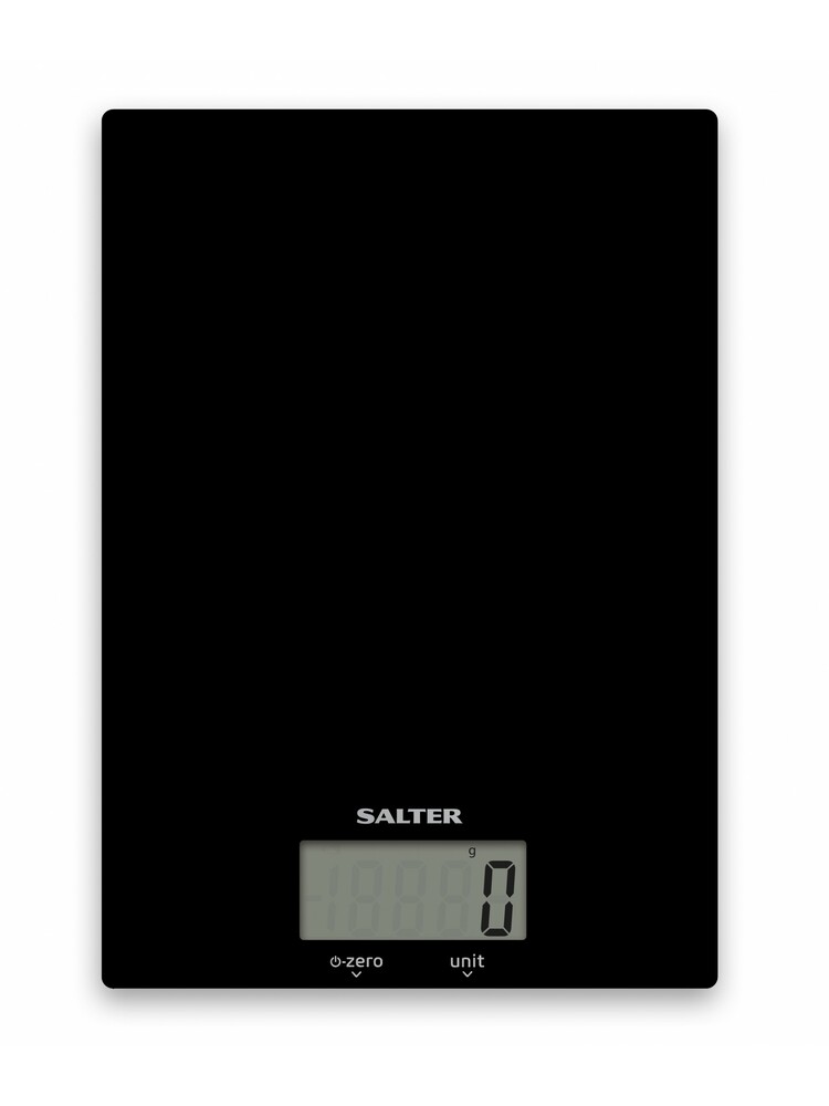 Salter 1170 BKDRCEU16 Ultra Slim Glass Digital Kitchen Scale - Black