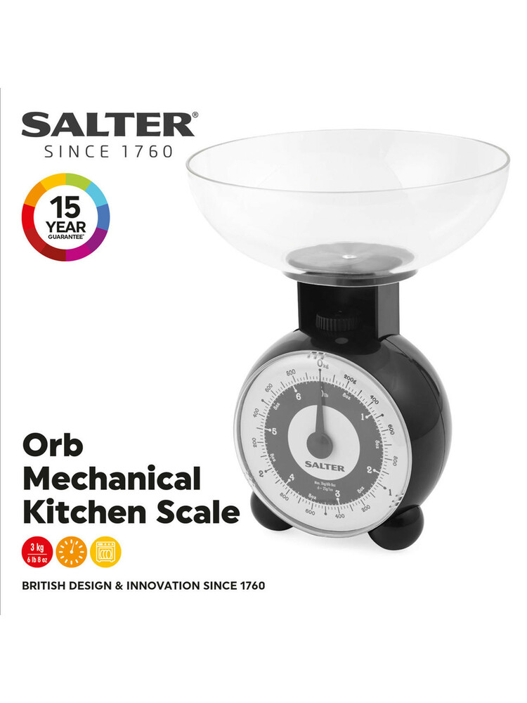 Salter 139 BKFEU16 Orb Kitchen Scale Black