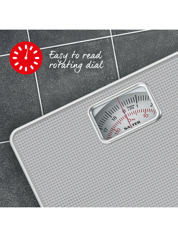 Salter 433 SVDR Mechanical Bathroom Scale Silver