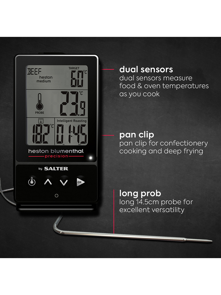 Salter 540A HBBKCR Heston Blumenthal Precision 5-in-1 Digital Cooking Thermometer