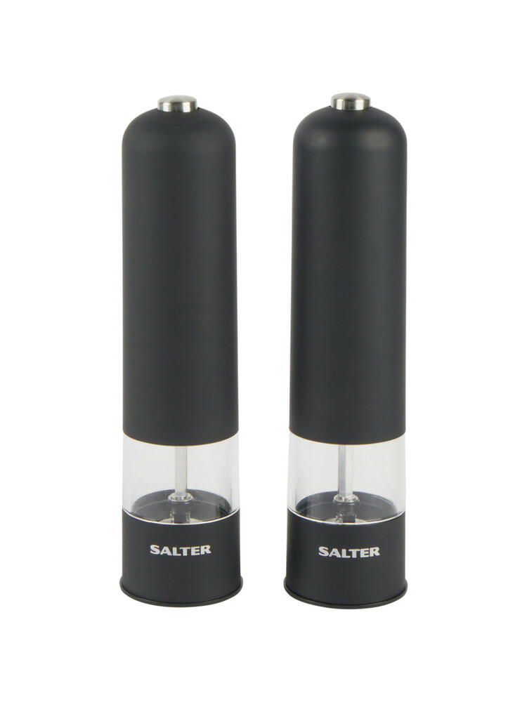 Salter 7524 BKXRUP1 Matt Black Electronic Mill set