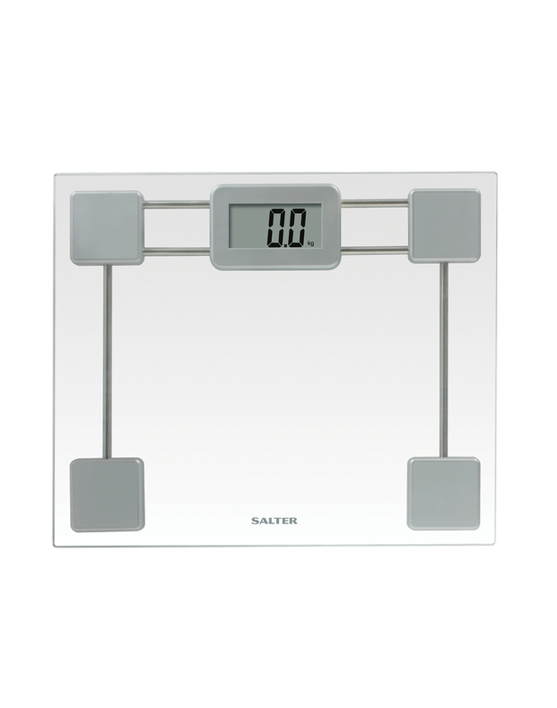 Salter 9081 SV3R Toughened Glass Compact Electronic Bathroom Scale