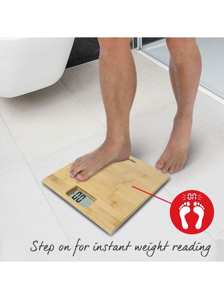 Salter 9086 WD3R Bamboo Electronic Personal Scale