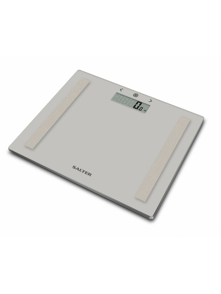 Salter 9113 GY3R Compact Glass Analyser Bathroom Scales - Grey