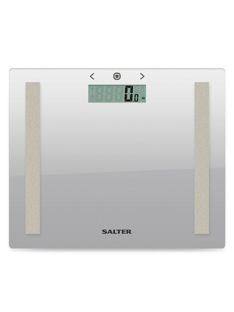 Salter 9113 SV3RAREU16 Compact Glass Analyser Bathroom Scales - Silver