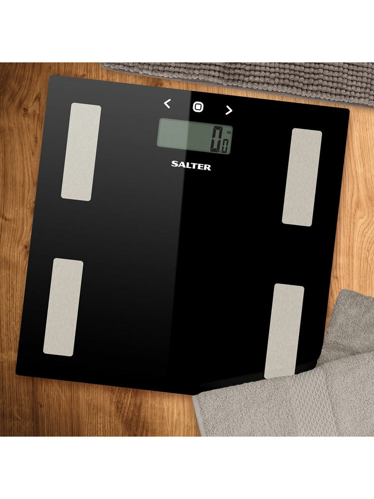 Salter 9150 BK3R Black Glass Analyser Bathroom Scales