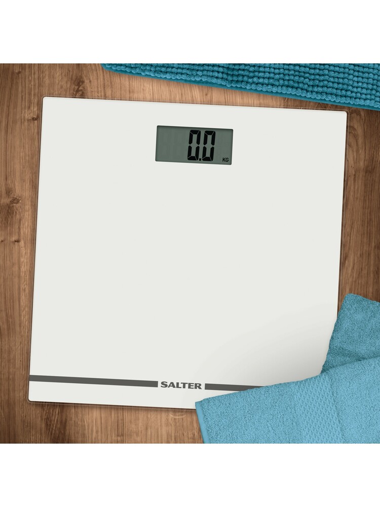Salter 9205 WH3RLarge Display Glass Electronic Bathroom Scale - White