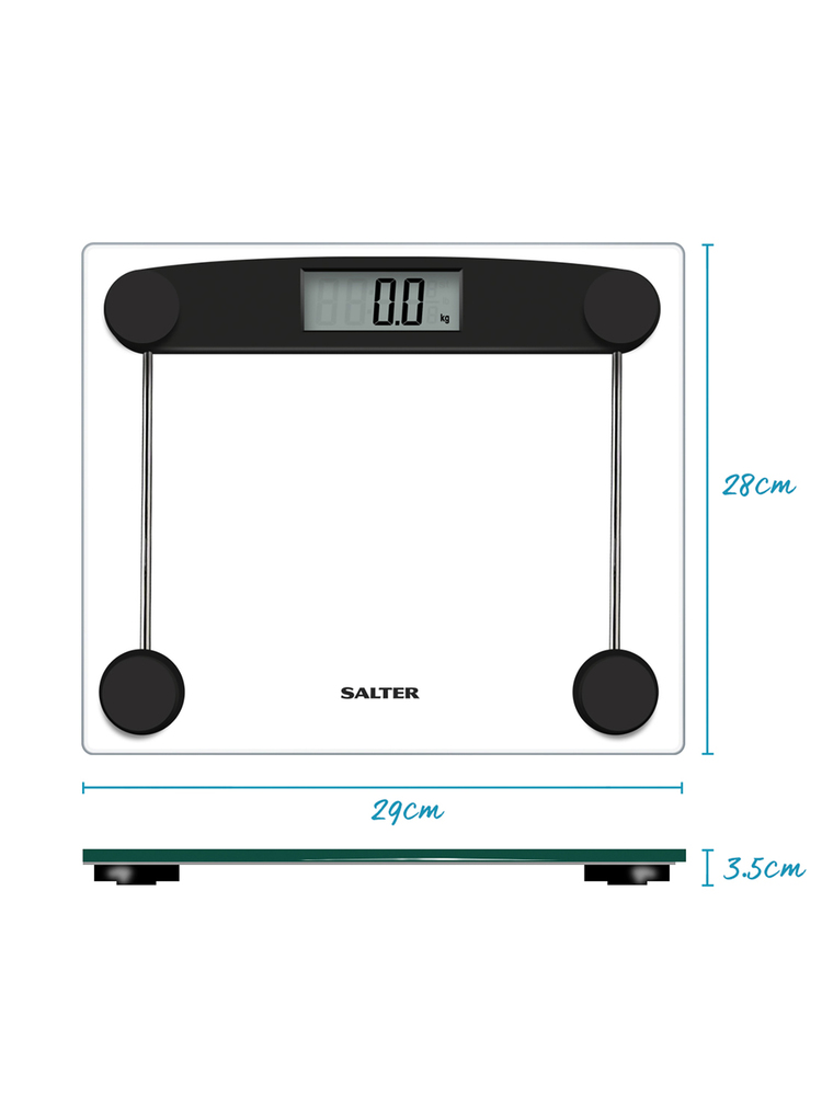 Salter 9208 BK3R Compact Glass Electronic Bathroom Scale