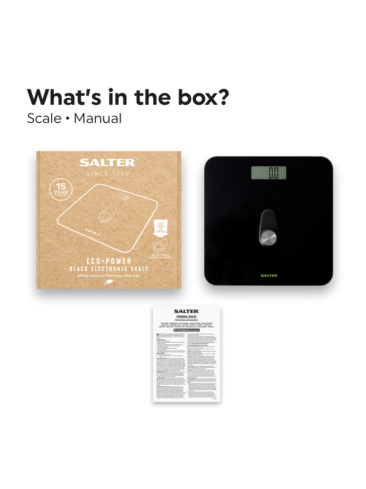 Salter 9224 BK3R Eco Power Digital Bathroom Scale black