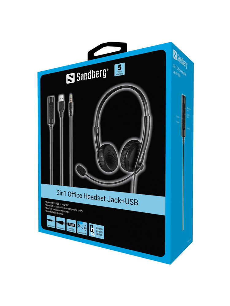 Sandberg 126-21 2in1 Office Headset Jack+USB