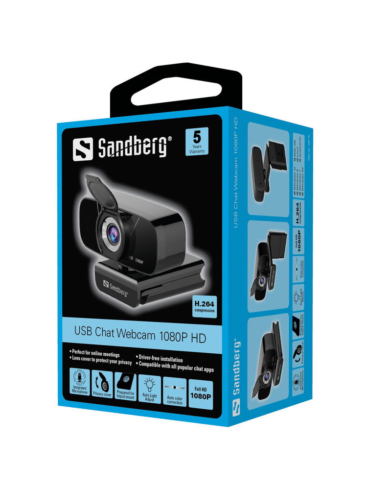 Sandberg 134-15 USB Chat Webcam 1080P HD