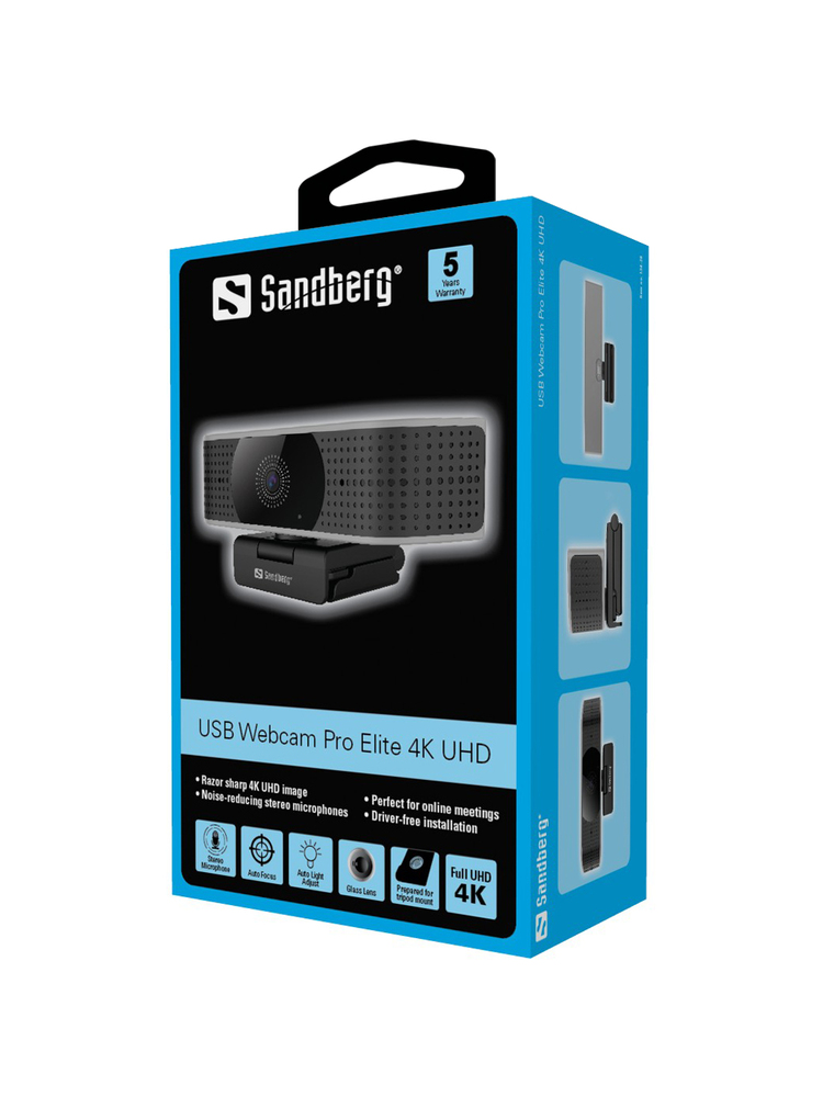 Sandberg 134-28 USB Webcam Pro Elite 4K UHD