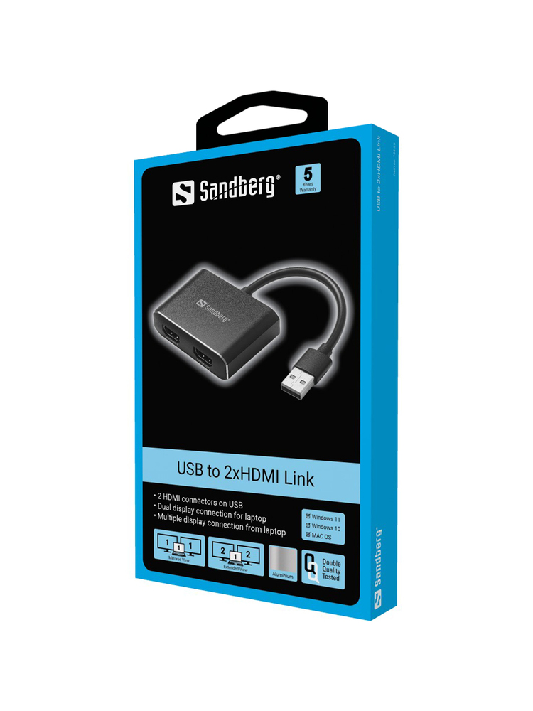 Sandberg 134-35 USB to 2xHDMI Link