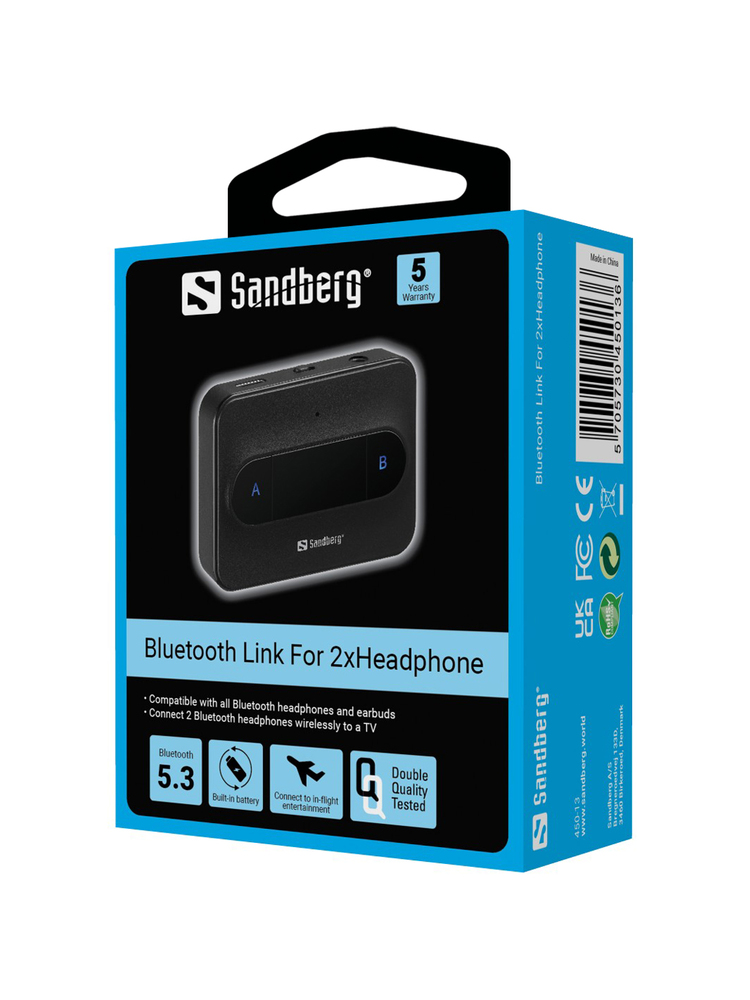 Sandberg 450-13 Bluetooth Link For 2xHeadphone