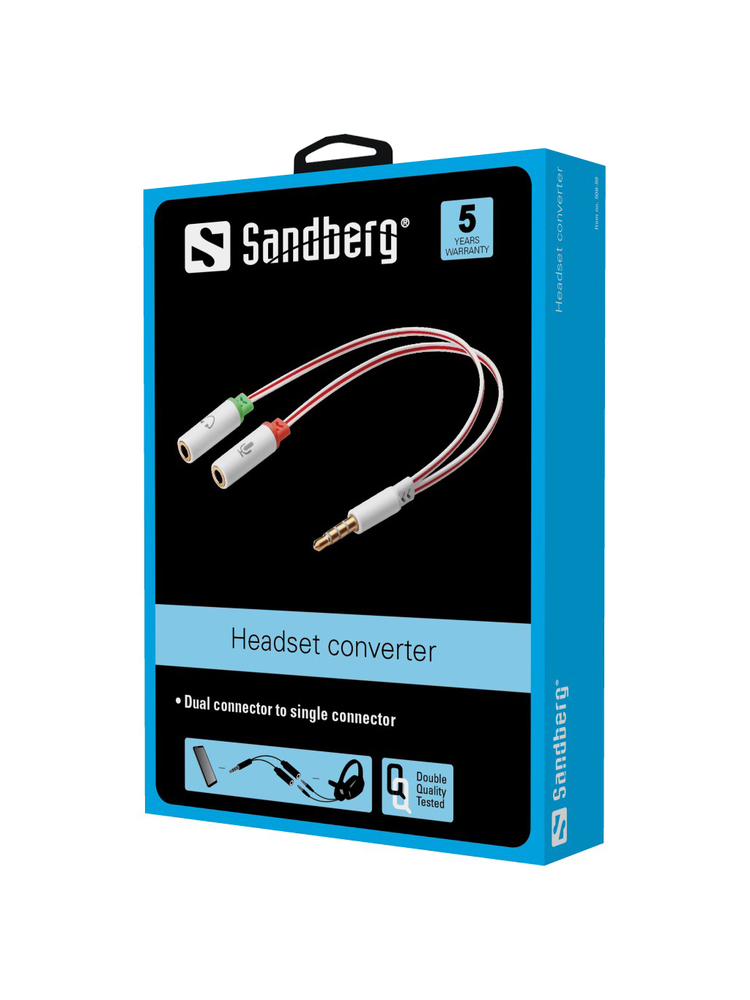 Sandberg 508-59 Headset converter Dual->Single